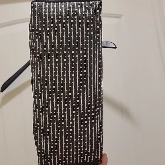 Fossil Vegan Leather Handbag Black Dotted Tote - Picture 9 of 11